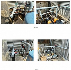 Change piping of booster pump for cooling recycle tank